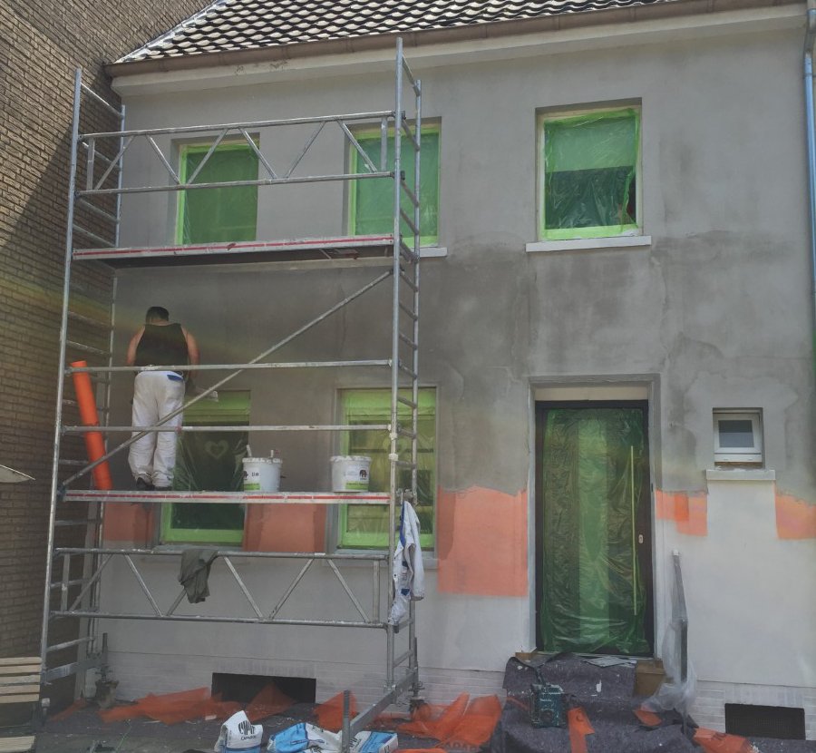 putzarbeiten draussen auf geruesst